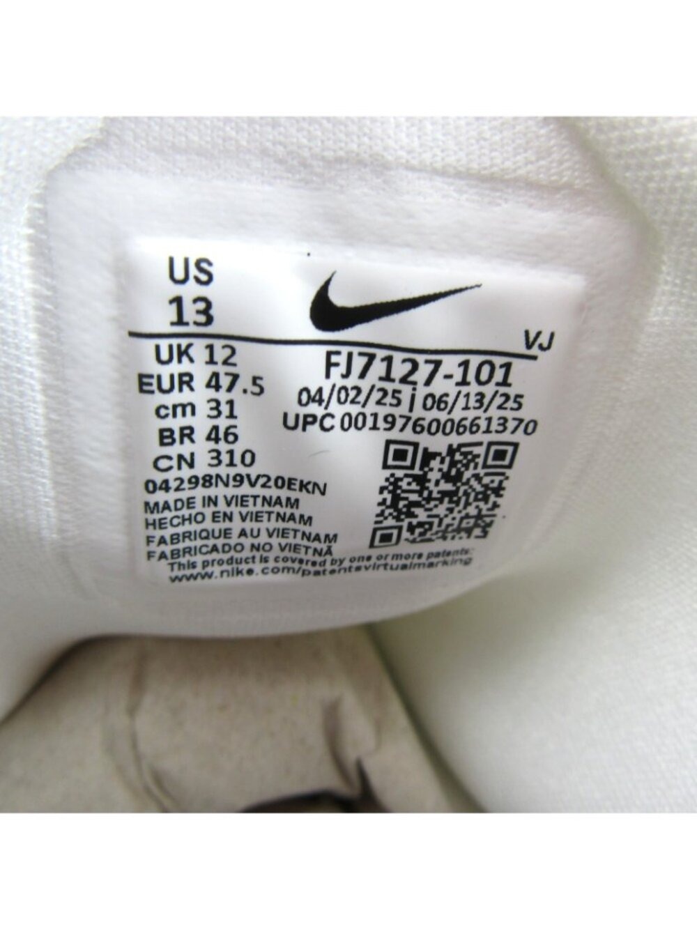 Nike Free Metcon 6 Men's Workout Shoes Size 13 White Black NEW - Picture 10 of 13